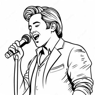 Famous Singer Performing On Stage Coloring Page 19384-15768