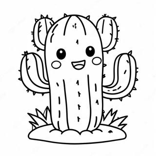 Cute Cactus Coloring Page 19394-15777