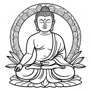 Meditating Buddha Coloring Page 19424-15797