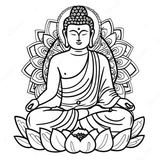 Meditating Buddha Coloring Page 19424-15798