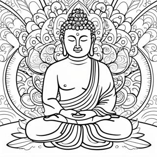 Meditating Buddha Coloring Page 19424-15799