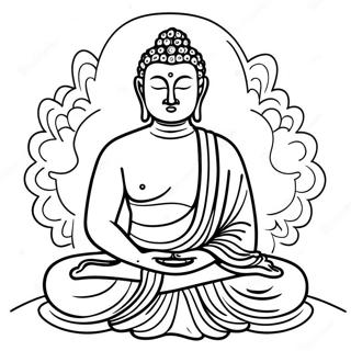 Meditating Buddha Coloring Page 19424-15800