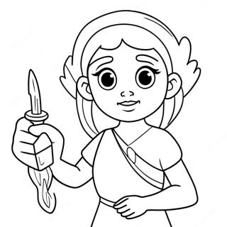 Elena With Magical Scepter Coloring Page 1942-1666