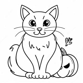 Halloween Black Cat Coloring Page 19433-15803