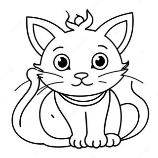 Halloween Black Cat Coloring Page 19433-15804