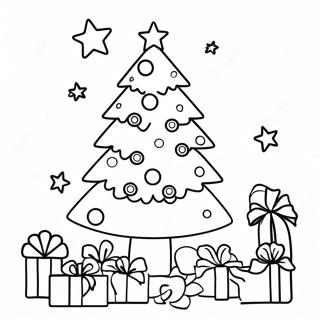 Festive Christmas Tree Countdown Coloring Page 19454-15821