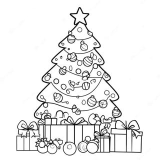 Festive Christmas Tree Countdown Coloring Page 19454-15823