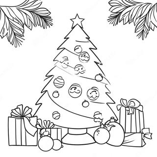 Festive Christmas Tree Countdown Coloring Page 19454-15824