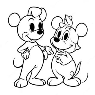 Colorful Disney Characters Coloring Page 19484-15845