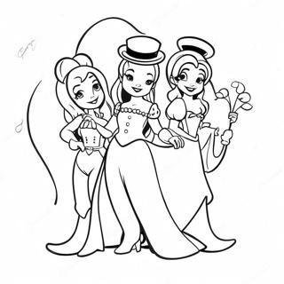 Colorful Disney Characters Coloring Page 19484-15846