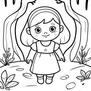 Sophie Foster In Magical Forest Coloring Page 19504-15863