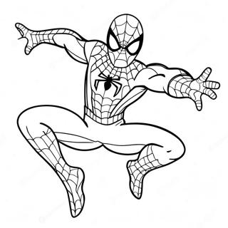 Spiderman In A Colorful Spacesuit Coloring Page 19514-15878