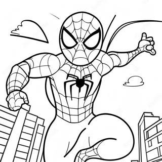 Spiderman In A Colorful Spacesuit Coloring Page 19514-15880