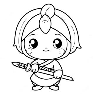 Cute Mitsuri With Sword Coloring Page 1952-1679