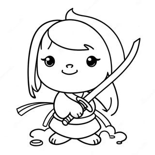 Cute Mitsuri With Sword Coloring Page 1952-1680