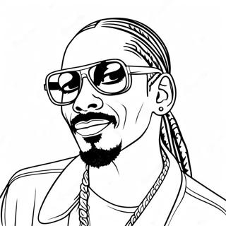 Snoop Dogg With Sunglasses Coloring Page 19544-15893