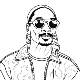 Snoop Dogg With Sunglasses Coloring Page 19544-15894