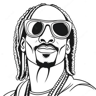 Snoop Dogg With Sunglasses Coloring Page 19544-15896