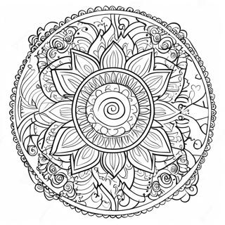 Colorful Chakra Mandala Coloring Page 19554-15899