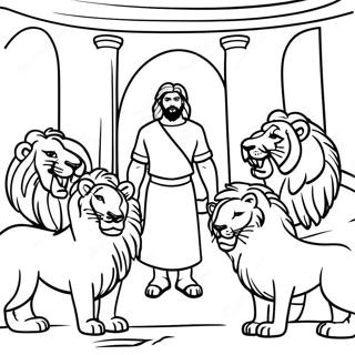 Daniel In The Lions Den Coloring Pages