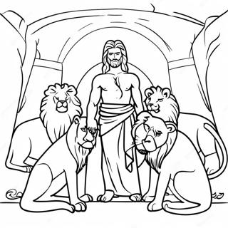 Daniel In The Lions Den Coloring Page 19563-15910