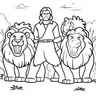 Daniel In The Lions Den Coloring Pages