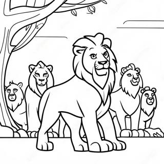 Brave Daniel Facing Fierce Lions Coloring Page 19564-15907