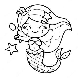 Christmas Mermaid Coloring Pages