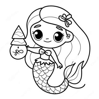 Christmas Mermaid Coloring Page 19573-15914