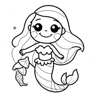 Christmas Mermaid Coloring Page 19573-15915