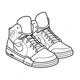 Basketball Shoes Coloring Page 19583-15924