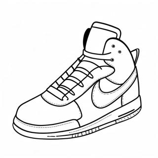 High Top Basketball Shoes Coloring Page 19584-15927