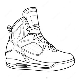 High Top Basketball Shoes Coloring Page 19584-15928