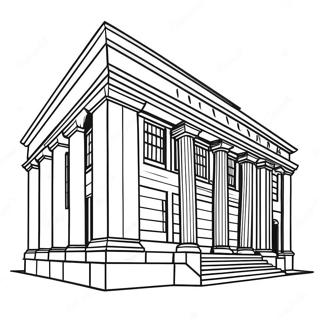 Bank Building Coloring Page 19613-15946