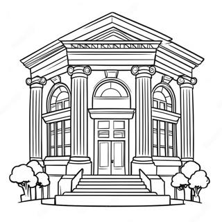 Bank Building Coloring Page 19613-15948