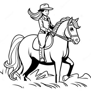 Girl Horse Coloring Pages