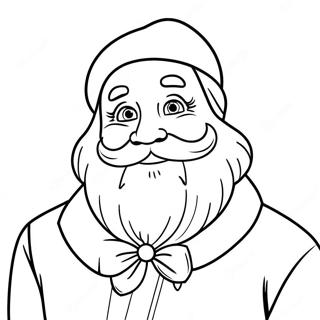 Charming Preppy Santa Claus Coloring Page 19654-15983