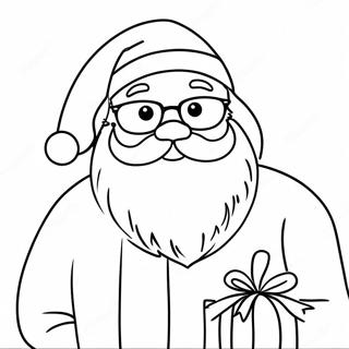 Charming Preppy Santa Claus Coloring Page 19654-15984