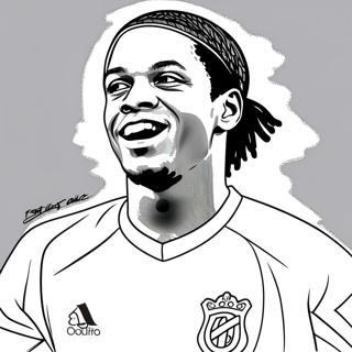 Ronaldinho Soccer Star Coloring Page 19683-16000