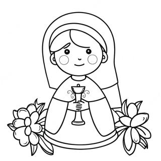 First Communion Coloring Page 19693-16012