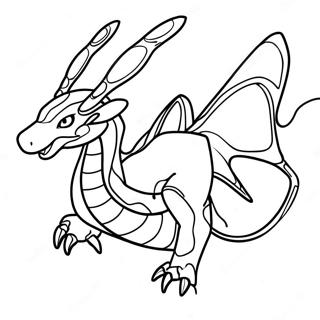 Mega Rayquaza In Flight Coloring Page 19704-16018