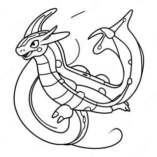 Mega Rayquaza In Flight Coloring Page 19704-16019