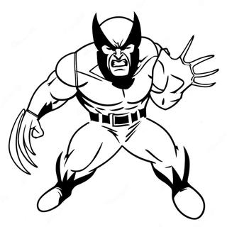 Wolverine Clawing Action Coloring Page 19724-16038