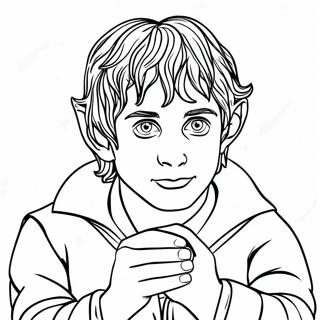 Frodo Baggins With The One Ring Coloring Page 1972-1690