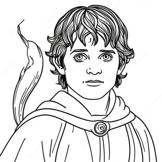 Frodo Baggins With The One Ring Coloring Page 1972-1692