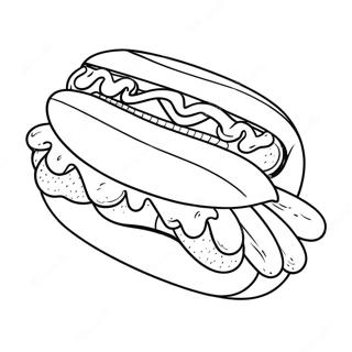 Hot Dog Coloring Pages