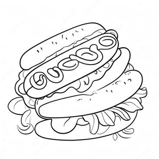 Hot Dog Coloring Page 19733-16043