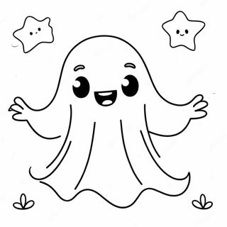 Cute Boo Ghost Coloring Page 19754-16061