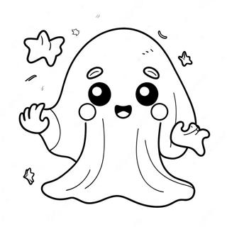 Cute Boo Ghost Coloring Page 19754-16063