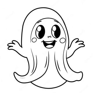 Cute Boo Ghost Coloring Page 19754-16064